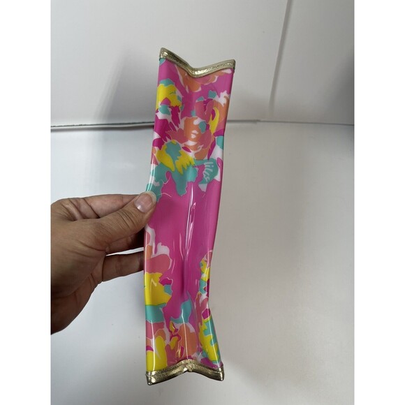 Lilly Pulitzer Bundle Lot Of 2 Vinyl Estee Lauder Zip Bags & Notebook - Picture 8 of 14